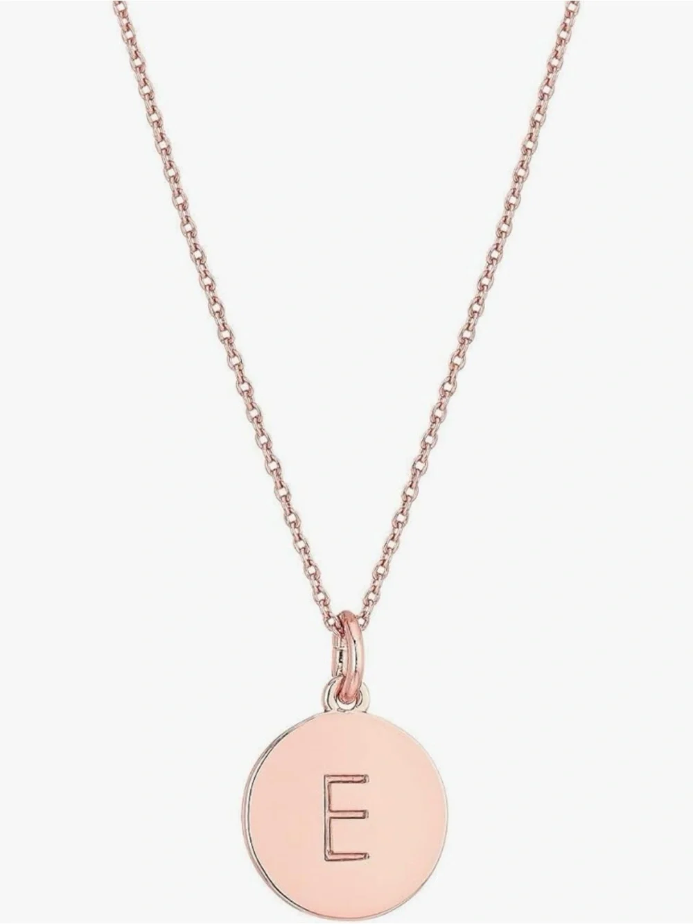 Kate Spade New York Initial E Pendant Necklace Rose Gold